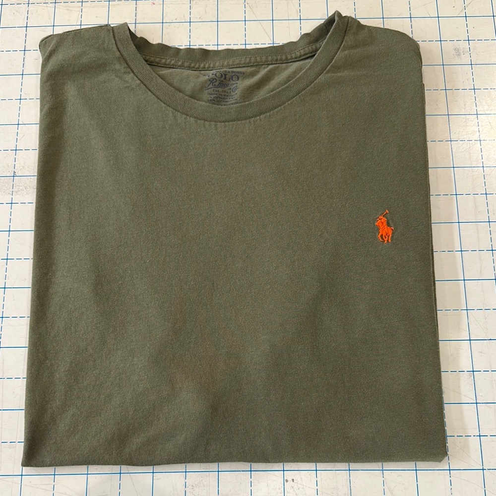 Polo by Ralph Lauren Green and Orange Short Sleeve Tee Men’s size 2 XL
